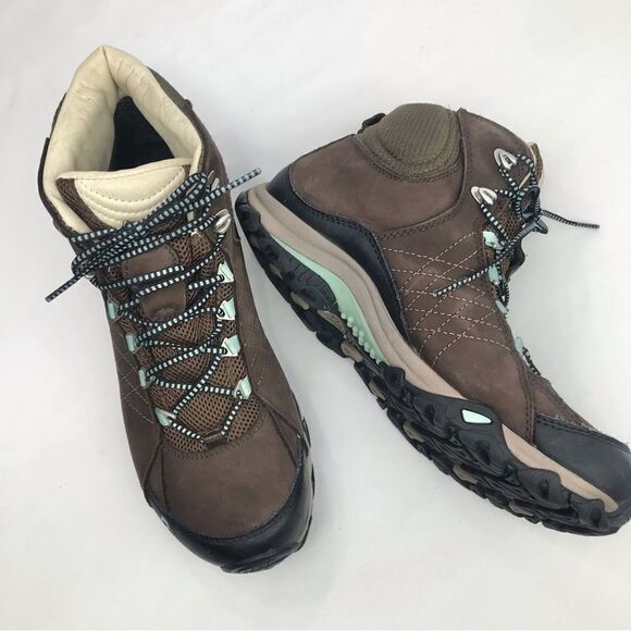 Oboz SAPPHIRE Mid B-Dry Brown Leather Lace Up Hiking Ankle Boots - Picture 7 of 16